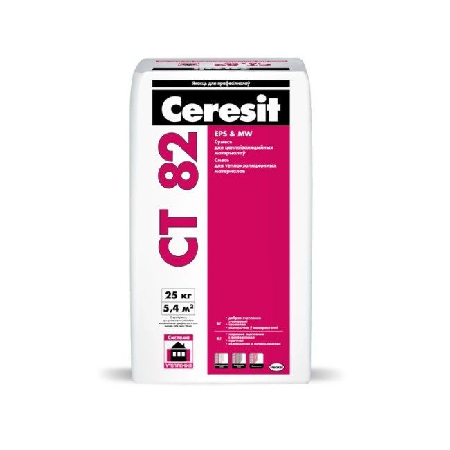 Клей для теплоизоляции Ceresit CT 82 25 кг