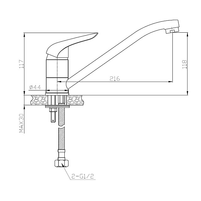 Смеситель для кухни AV Engineering AVKOR4-A138-212