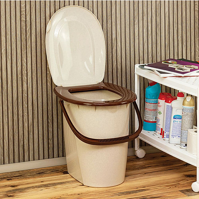 Ведро туалетное Idea М2460 бежевый мрамор 24 л