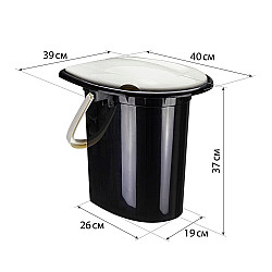 Ведро туалетное Idea М2459 белый ротанг 16 л