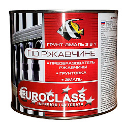 Грунт-эмаль Euroclass по ржавчине 3 в 1 вишневая RAL3005 1.9 кг