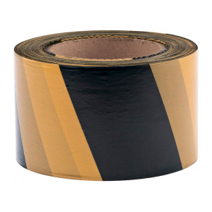 Лента сигнальная Сибртех 89034 75 мм*200 м черно-желтая