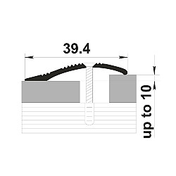 Порог Best Profile С4 082 дуб светлый 39.4 мм 0.9 м