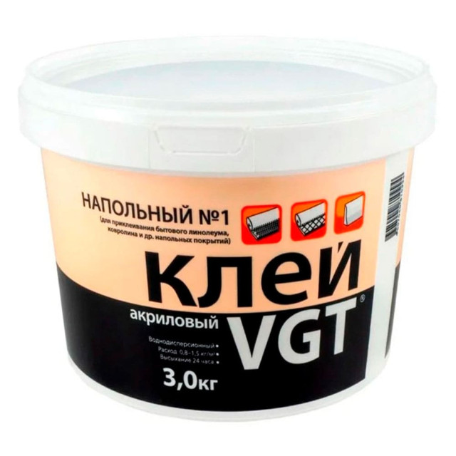 Клей напольный VGT №1 Эконом 3 кг Клей напольный VGT №1 Эконом 3 кг