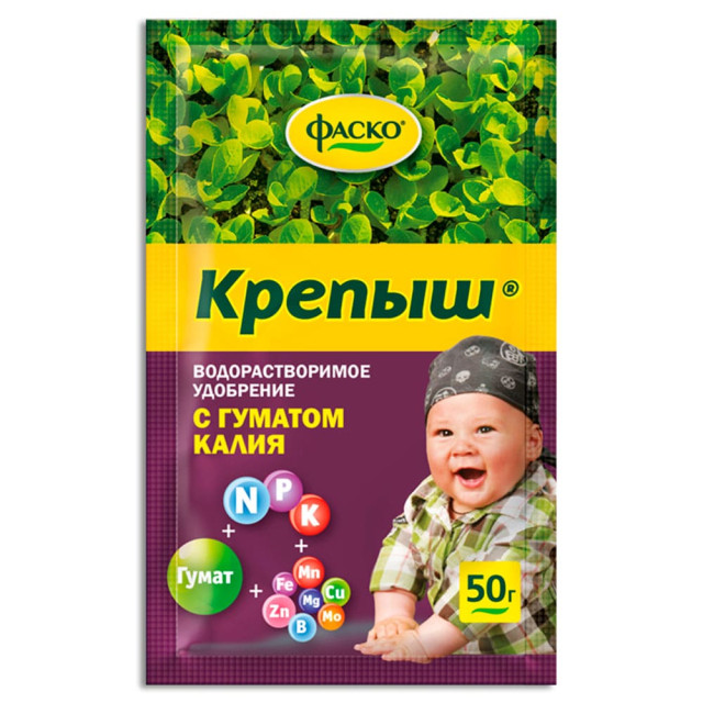 Удобрения Фаско Крепыш с гуматом калия 50 г Удобрения Фаско Крепыш с гуматом калия 50 г
