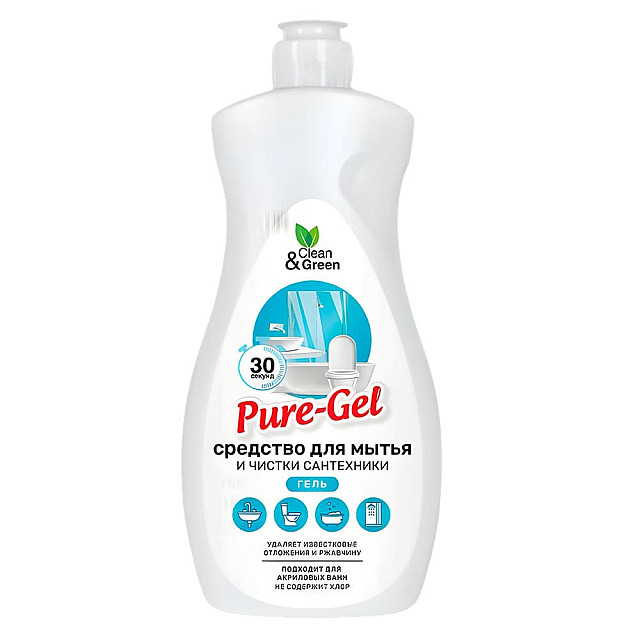 Средство для мытья и чистки сантехники Clean&Green Pure-Gel CG8079 кислотное гель 500 мл