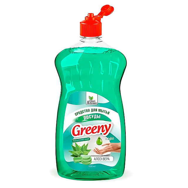 Средство для мытья посуды Clean&Green Greeny Lignt Алоэ вера CG8156 1 л