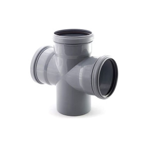 Крестовина для внутренней канализации РосТурПласт 11322 100*110*110 мм 87°