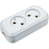 Колодка Navigator 61 583 NCA-BL01-02-Х-WH 2 гнезда без заземления