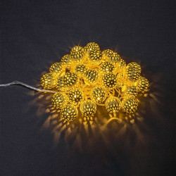 Гирлянда Navigator 14 041 NGF-D003-30WW-230-золотые шарики металл