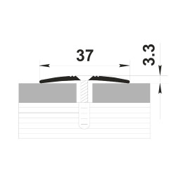 Порог Best Profile А5 082 дуб светлый 37 мм 1.8 м