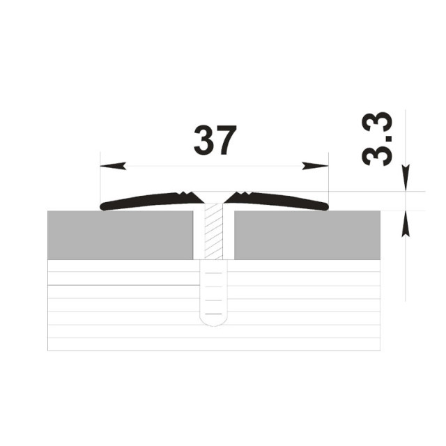 Порог Best Profile А5 106 ясень белый 0.9 м Порог Best Profile А5 106 ясень белый 0.9 м