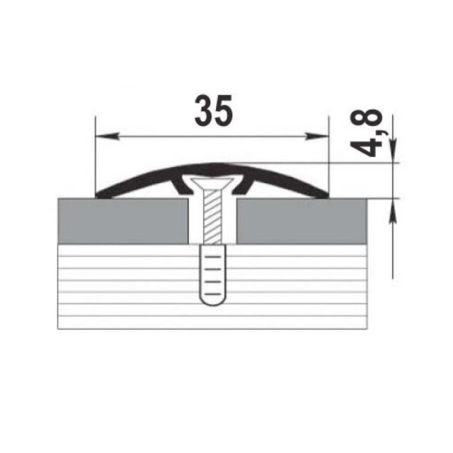 Порог Best Profile В2 П13 ривьера грей 38 мм 1.8 м