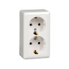 Розетка Schneider Electric Хит RA16-238I-B двойная с заземлением белая