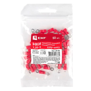Наконечник кольцевой изолированный EKF PROxima nki-1.25-3n НКИ 1.25-3 50 шт