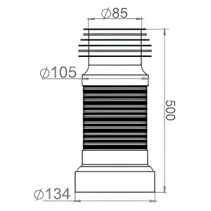 Удлинитель гибкий для унитаза AV Engineering AVE129500 армированный 500 мм