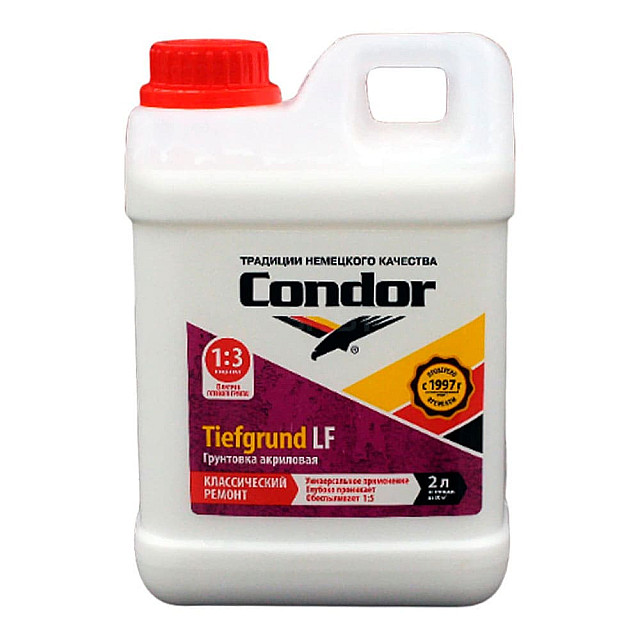 Грунтовка Condor Tiefgrund LF классический ремонт концентрат 1:3 2 кг