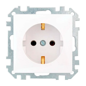 Розетка Bylectrica Стиль РС16-525 1 место с заземлением белая