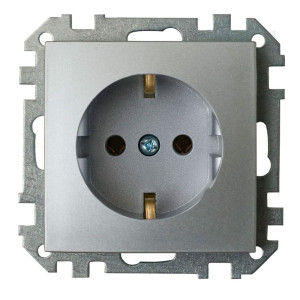 Розетка Bylectrica Стиль РС16-525 1 место с заземлением серебро