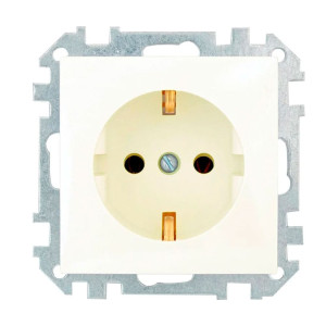 Розетка Bylectrica Стиль РС16-525 1 место с заземлением бежевая