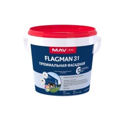 Краска MAV Flagman 31 премиальная фасадная белая матовая 1 л