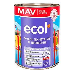 Эмаль MAV Ecol ПФ-115 по металлу и древесине белая 1 л