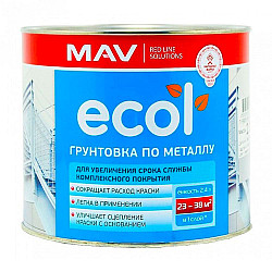 Грунтовка MAV Ecol ГФ-021 по металлу светло-серая 2.4 л