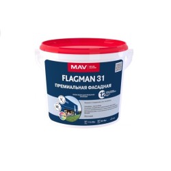Краска MAV Flagman 31 премиальная фасадная белая матовая 5 л