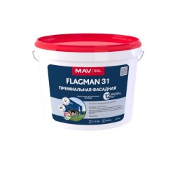 Краска MAV Flagman 31 премиальная фасадная белая матовая 11 л