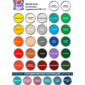 Эмаль MAV Ecol ПФ-115 по металлу и древесине карамель глянцевая 2.4 л