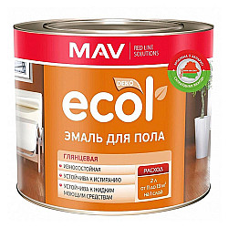 Эмаль для пола MAV Ecol ПФ-266 светло-коричневая глянцевая 2.4 л