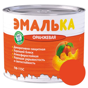 Эмаль MAV Эмалька ПФ-115С оранжевая 2 л