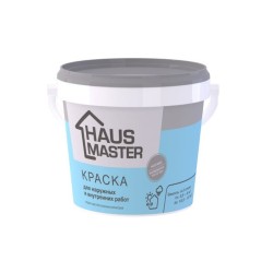 Краска MAV Haus Master для наружных и внутренних работ белая матовая 1 л