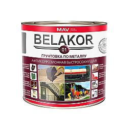 Грунтовка MAV Belakor 01 по металлу антикоррозийная быстросохнущая красно-коричневая 2.4 л