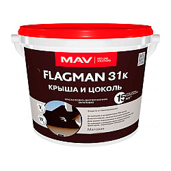 Краска MAV Flagman 31к для крыши и цоколя графит матовая 11 л