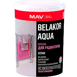 Краска MAV Belakor Aqua для радиаторов белая полуглянцевая 1 л