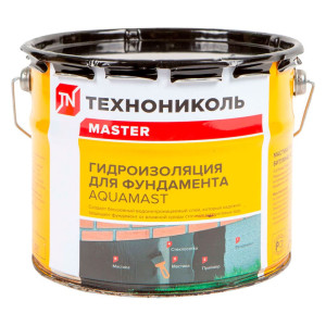 Мастика битумная ТехноНиколь AquaMast гидроизоляция для фундамента 3 кг