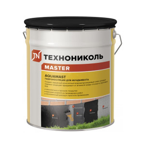 Мастика битумная ТехноНиколь AquaMast гидроизоляция для фундамента 18 кг