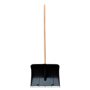 Лопата снеговая DEVery Вьюга №2 с деревянным черенком и пластиковой ручкой 500*375 мм