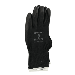 Перчатки защитные Wurth Black PU 1899402409 с полиуретановым покрытием размер 9