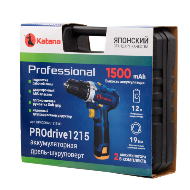 Дрель-шуруповерт Katana PROdrive 1215 аккумуляторная Дрель-шуруповерт Katana PROdrive 1215 аккумуляторная