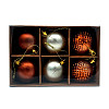 Набор шаров Калядны час Marron O5318-646 6 см 6 шт