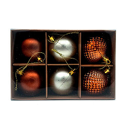 Набор шаров Калядны час Marron O5318-646 6 см 6 шт