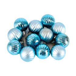 Набор шаров елочных Беата полоски 28372588 код 256211 3 см 12 шт
