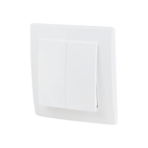 Выключатель Юпитер Стандарт JP7420-06 2 клавиши белый