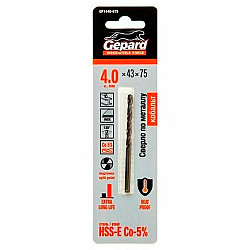 Сверло по металлу Gepard GP1440-075 HSS-Co 4.0*43*75 мм
