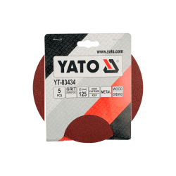 Круг шлифовальный Yato YT-83434 Р100 125 мм 5 шт