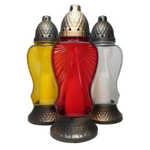 Лампада ритуальная Bolsius LA476 стеклянная со сменным вкладышем незалитая