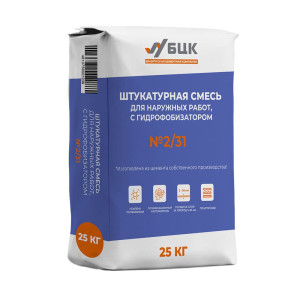Штукатурная смесь БЦК 2/31 цементно-известковая для наружных работ 25 кг
