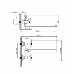Смеситель для ванны Cronwil CB330-23